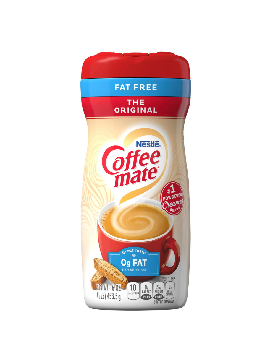 Coffee mate original Fat free en polvo 453gr