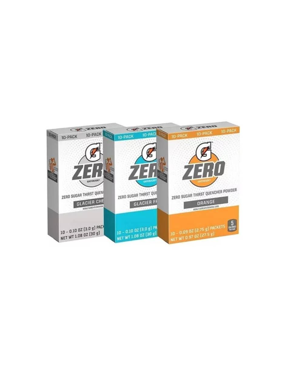 Gatorade Zero En Polvo sin azúcar 10 sobres