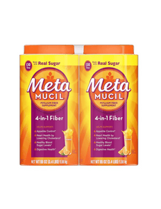 Metamucil Fiber 4 en 1 con azúcar sabor naranja, 260 porciones 2 pack