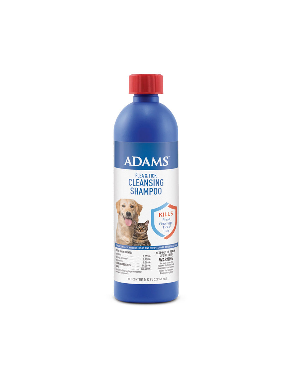 Champú limpiador Adams para pulgas y garrapatas para perros y gatos 355ml