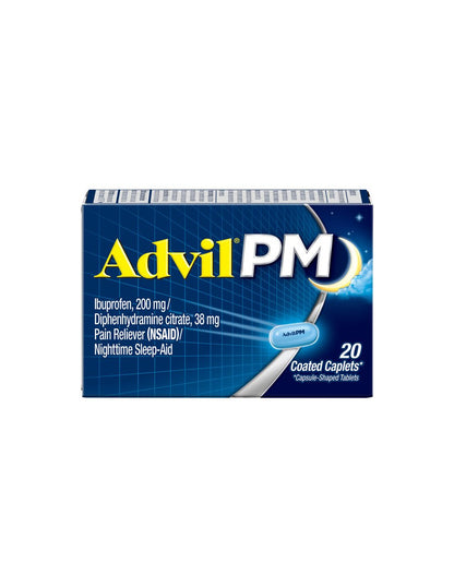 Advil PM Ibuprofeno y difenhidramina Analgésico y pastilla para dormir 20ct