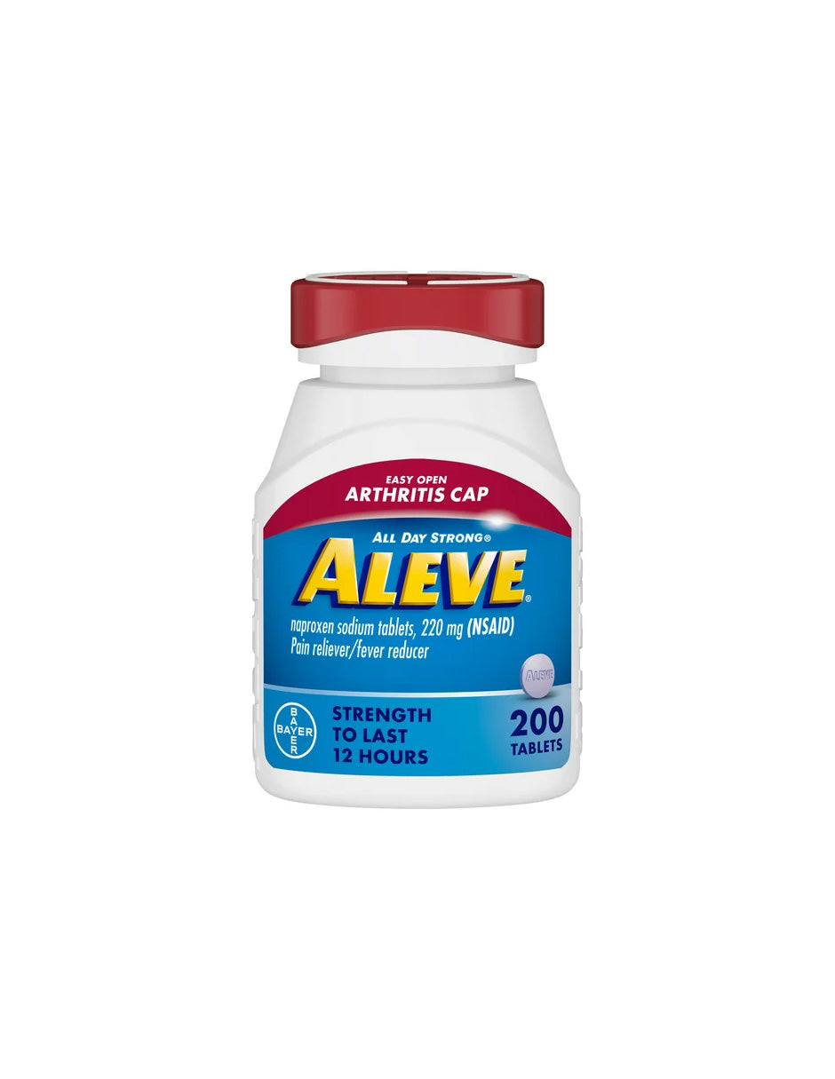 Aleve, analgésico naproxeno sódico de 220 mg, 200 unidades