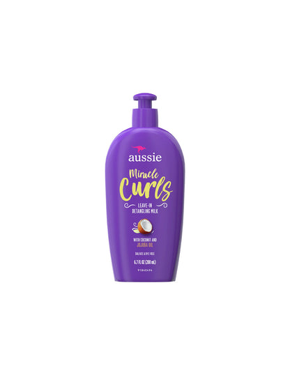 Aussie Miracle Curls Leche desenredante sin enjuague, sin parabenos 200ml