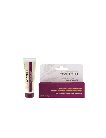 Aveeno Crema anti-picazón con 1% de hidrocortisona 28gr