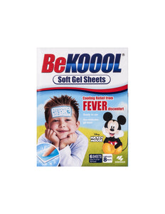 BeKool Hojas de gel refrescante para niños, alivio de la fiebre, 6 unidades