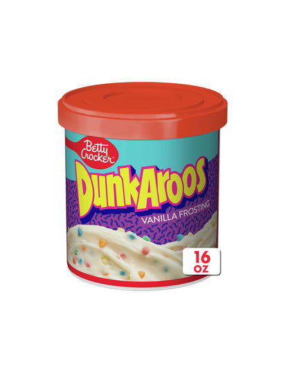 Betty Crocker Dunkaroos glaseado de vainilla con chispas de arcoíris 453gr