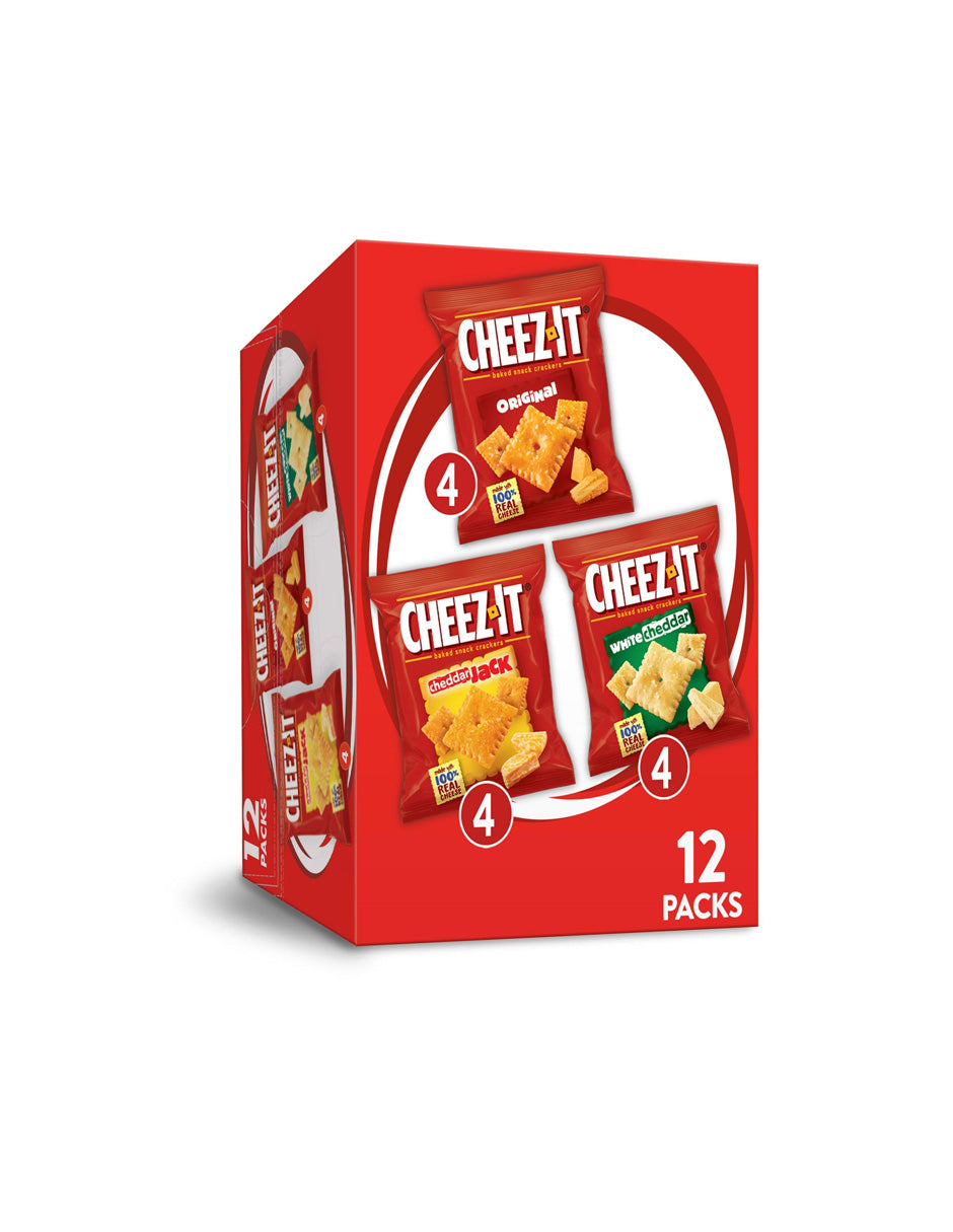 Cheez-It, galletas de aperitivos horneados 12 pack variado