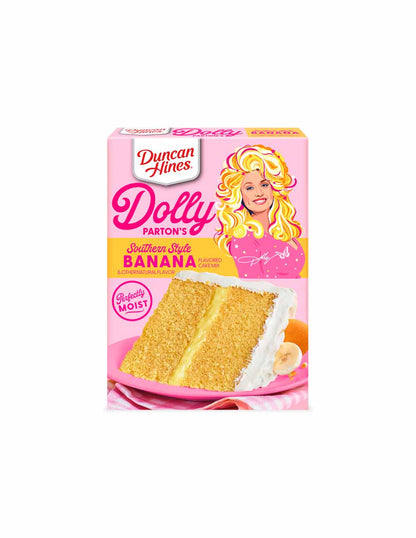 Harina para pastel Duncan Hines Dolly Parton's  sabor plátano  425gr