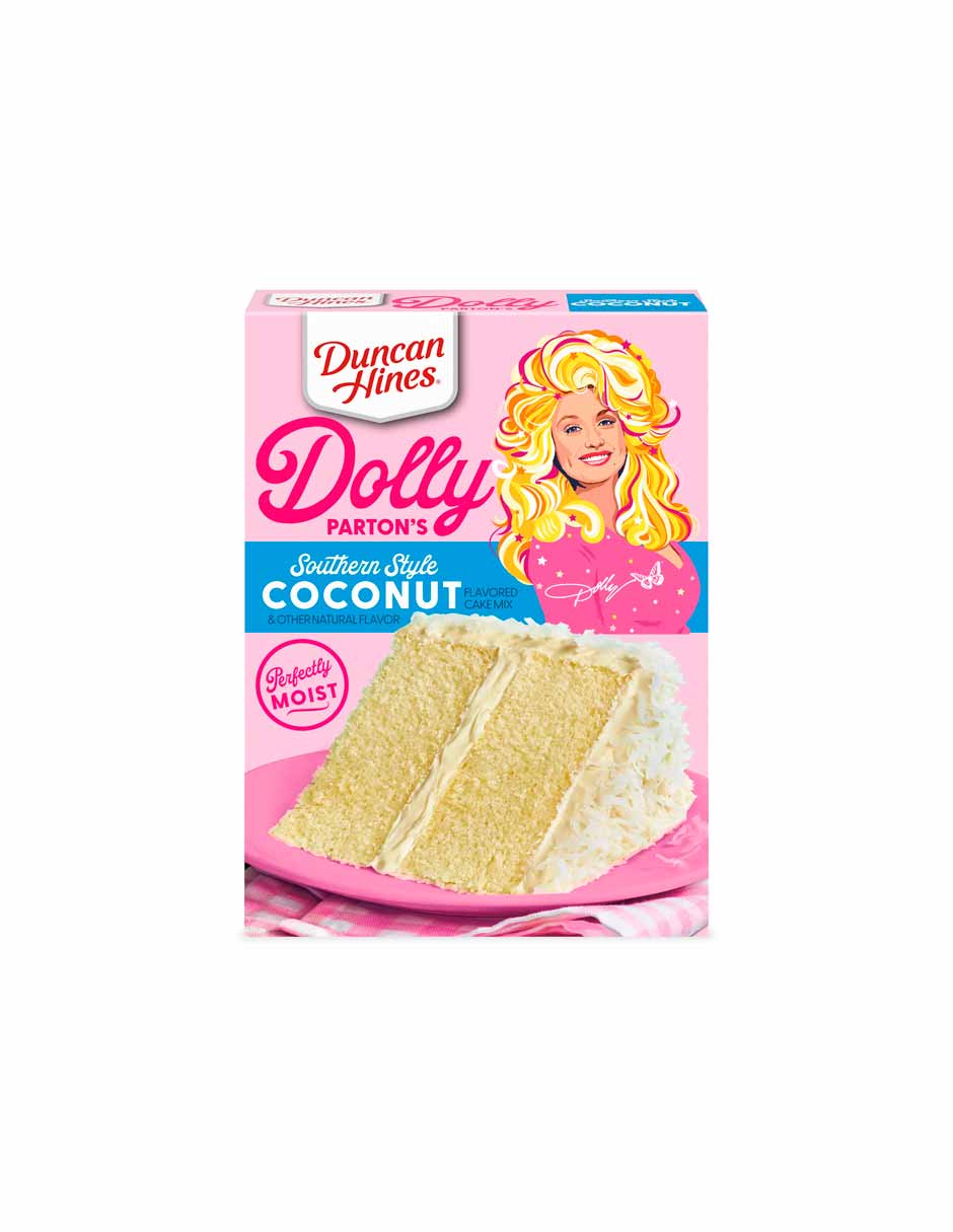 Harina para pastel Dolly Parton's sabor coco 425gr