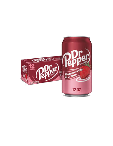 Refresco  Dr Pepper Strawberries n Cream 12 pack (variedad)