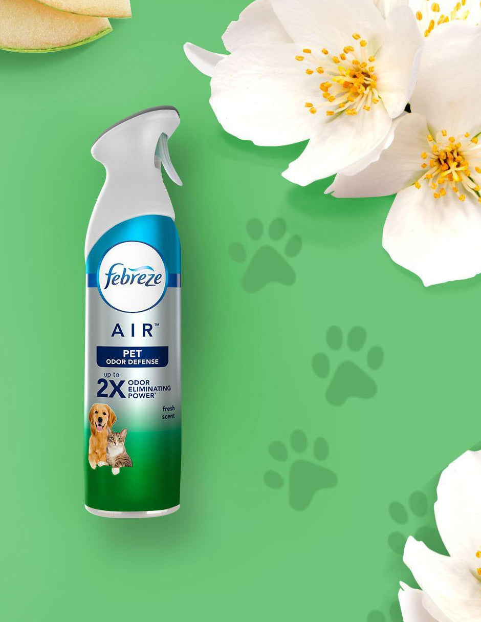 Febreze Pet Odor Defense - Ambientador con eliminación de olores, aroma fresco