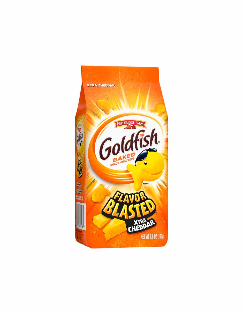 Goldfish individual flavor blasted xtra cheddar costalito 187 grs