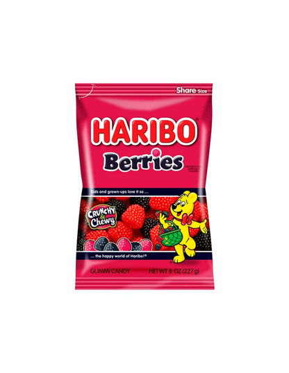 HARIBO Gomitas de frambuesas rojas y negras 227gr