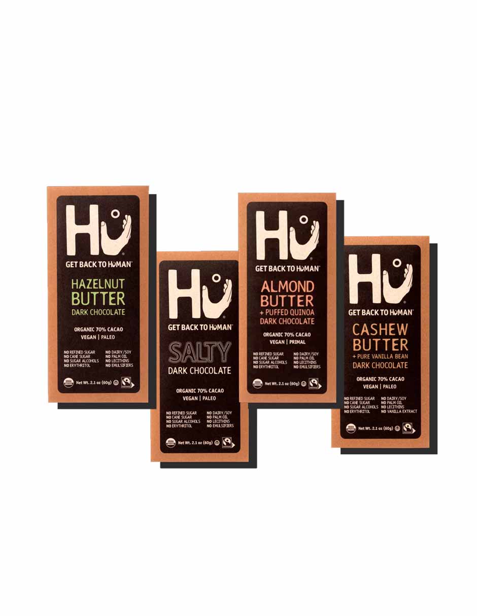 HU barra de chocolate vegano 70% cacao 60gr (variedad)