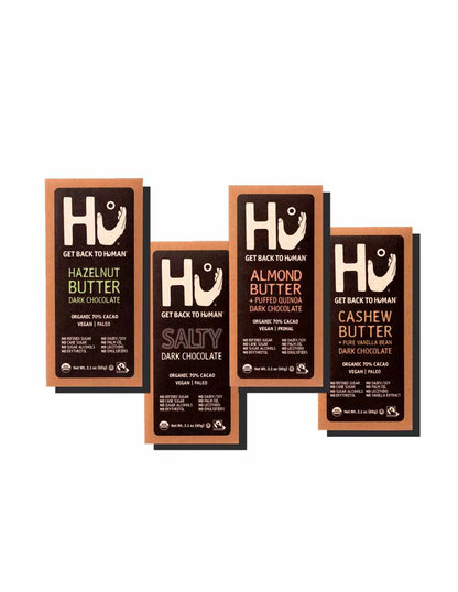 HU barra de chocolate vegano 70% cacao 60gr (variedad)