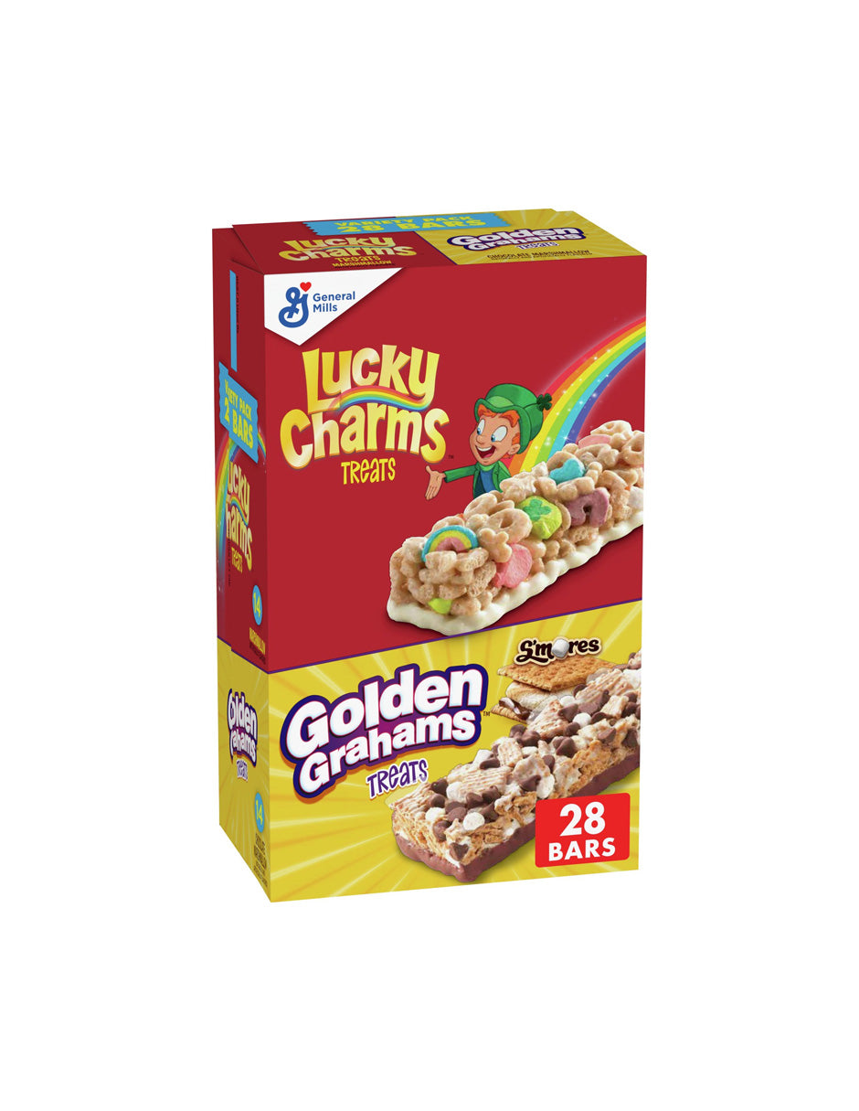 Barras lucky charm y Golden Grahams 28 piezas 757 grs