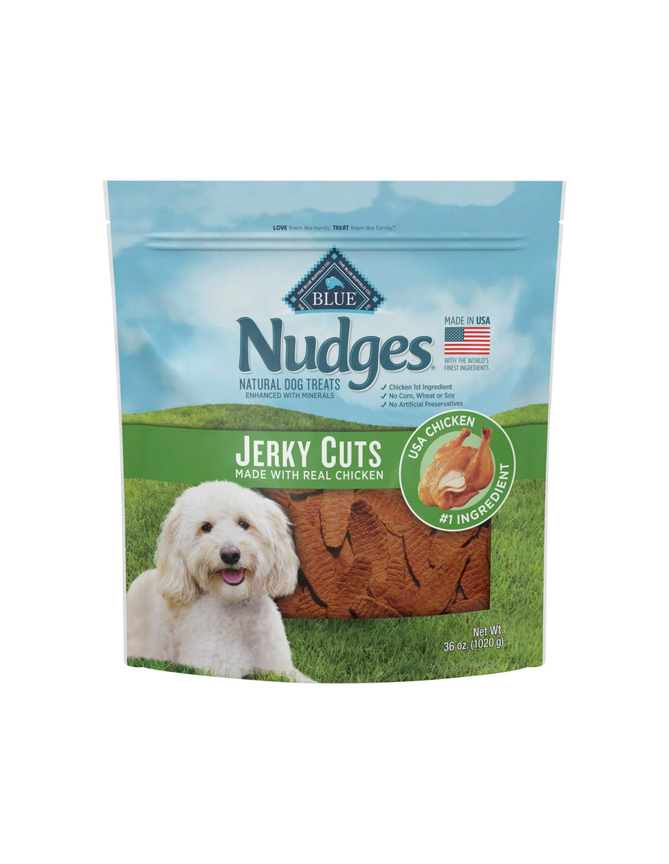 Blue Buffalo Nudges Jerky Cuts - Golosinas naturales para perros, pollo, 1133gr